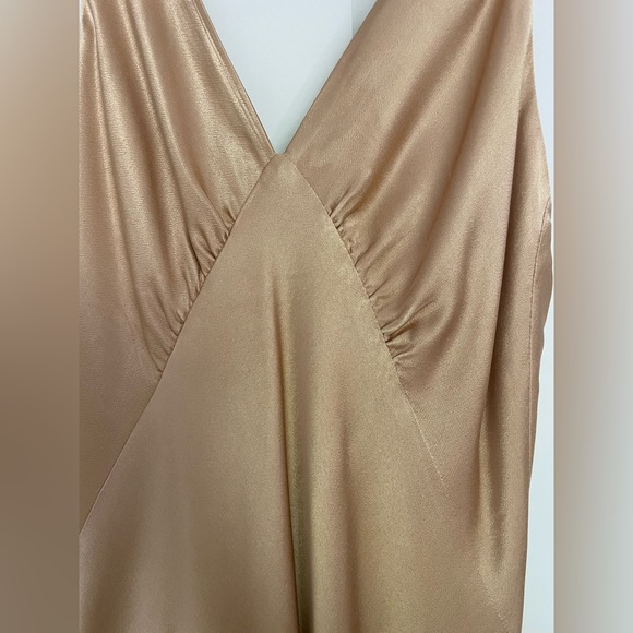 Shona Joy Plunged La Lune Midi Dress - in color Porcini - Picture 6 of 10